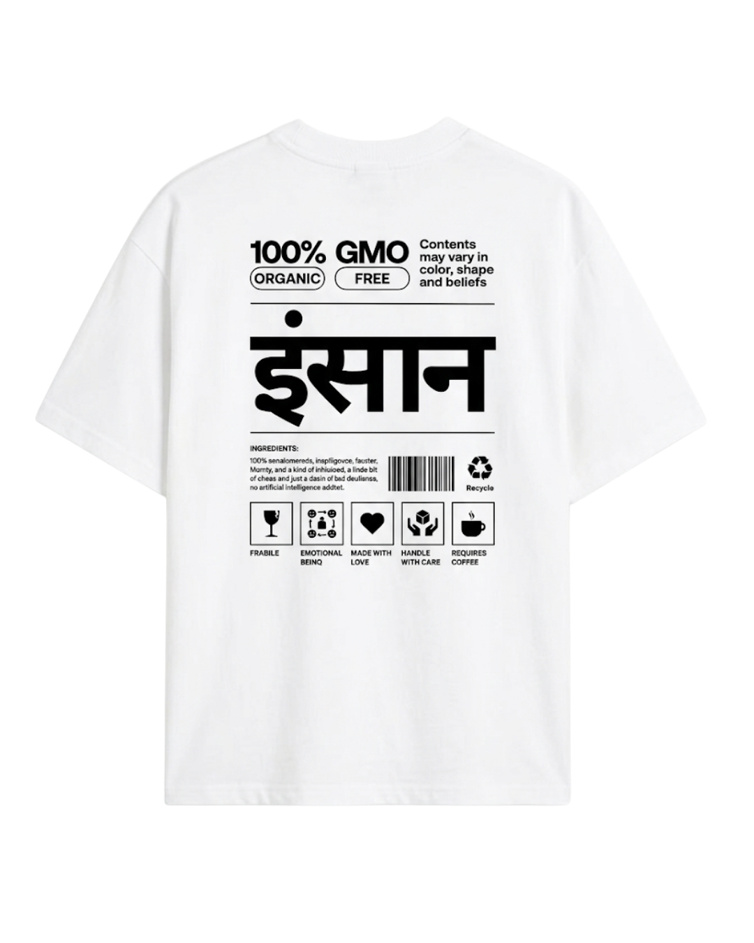 Insaan Oversized Graphic T-Shirt